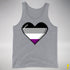 Asexual Pride Pixel Heart Premium Tank Top - Grey Heather